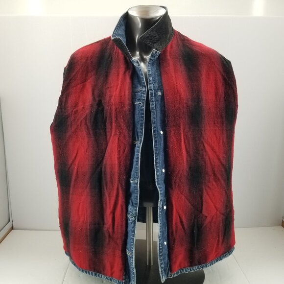 Vintage Marithe Francois Girbaud Trucker Chore Jean Jacket Corduroy Collar  Sz L - Picture 13 of 13